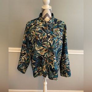 Alfred Dunner - Lined Lightweight Zip Up Jacket - Size:16